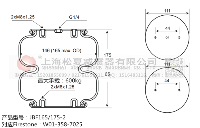 JBF165/175-2橡膠<a href='http://www.gwclcustomerapp.com/' target='_blank'><u>空氣彈簧</u></a>